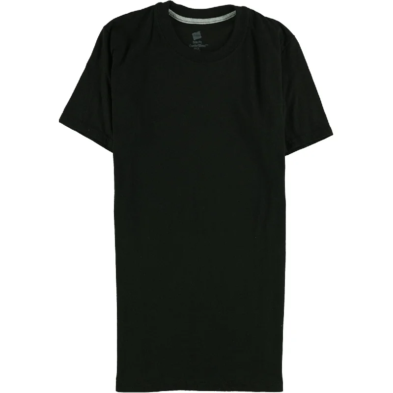 Hanes Mens SS Basic T-Shirt, Black, Small