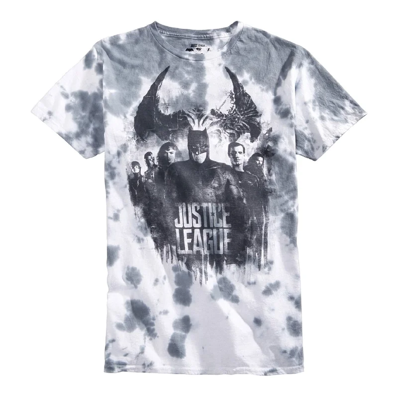 Justice League Mens Tie-Dye Graphic T-Shirt