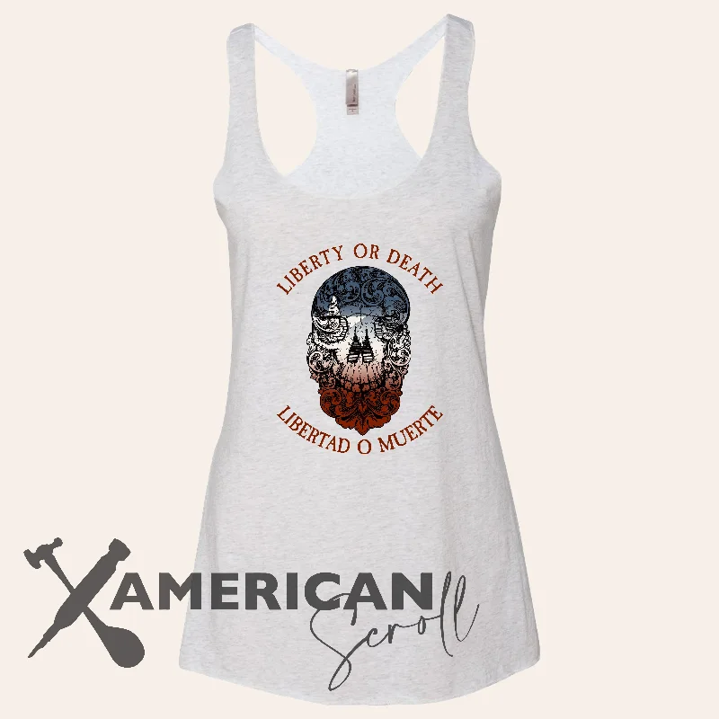 Liberty Or Death Skull - Ladies Tank