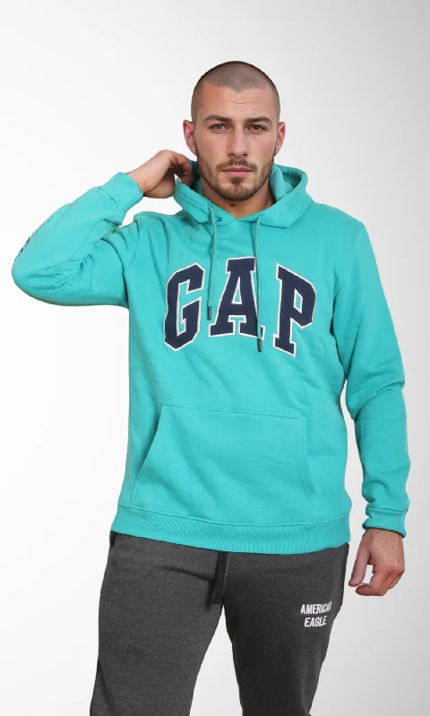 Men Vintage Pullover Hoodie (Green)