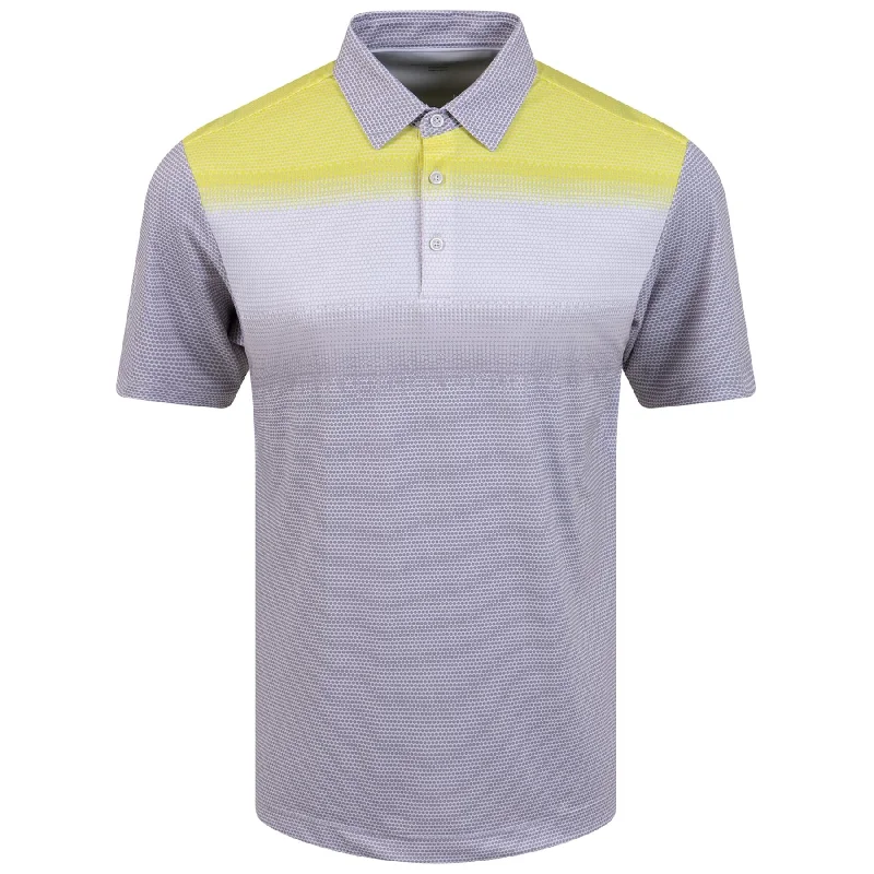 Mirca Ventil8+ Stretch Regular Fit Polo Cool Grey/White/Sunny Lime - AW23