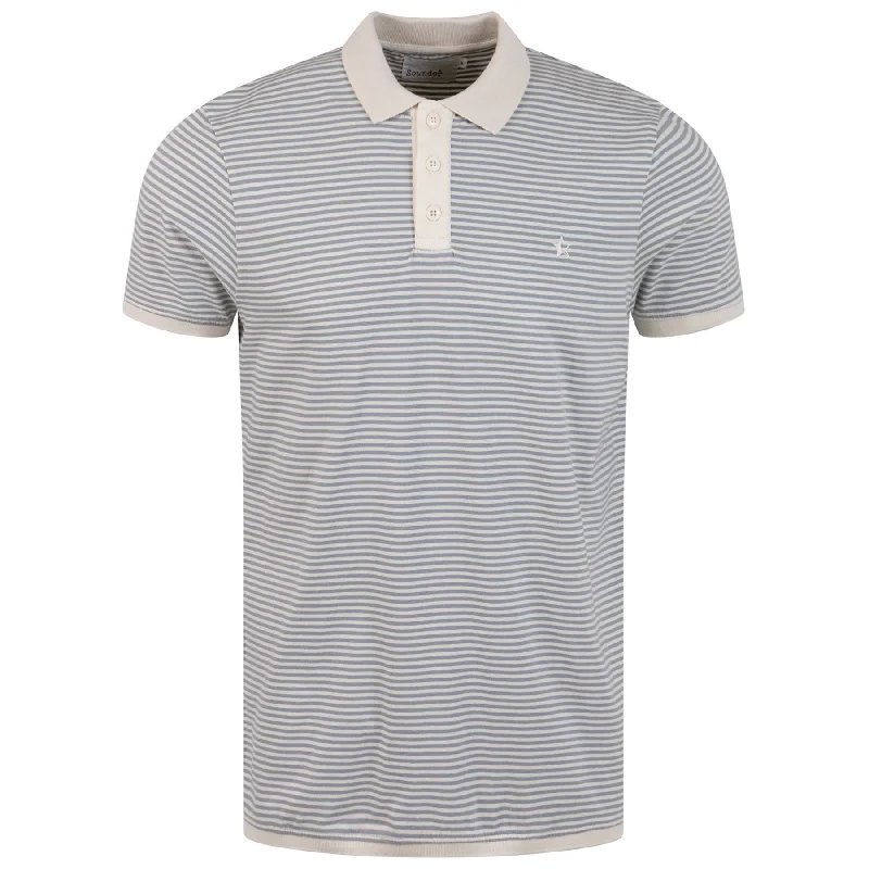 Play Well Cotton Pique Polo Dove Grey/Off White - AW24