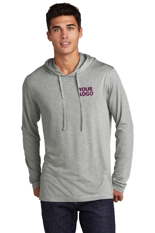 Sport-Tek PosiCharge Tri-Blend Wicking Customized Long Sleeve Hoodies, Light Grey Heather